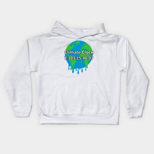 Climate Change Clock Global Warming Kids Hoodie